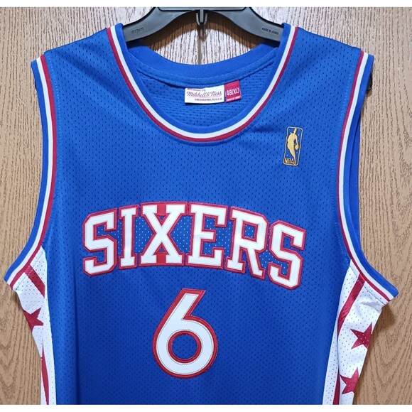 Julius Erving (Dr.J)-(76ers)-(Blue)-(Jersey)-(New Condition)-(Size:XL)-$100.00 - Picture 3 of 10